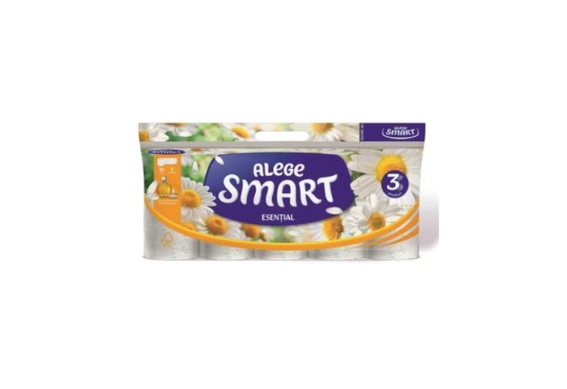 SMART ESSENTIAL HARTIE IGIENICA 3STR 10ROLE MUSETEL 